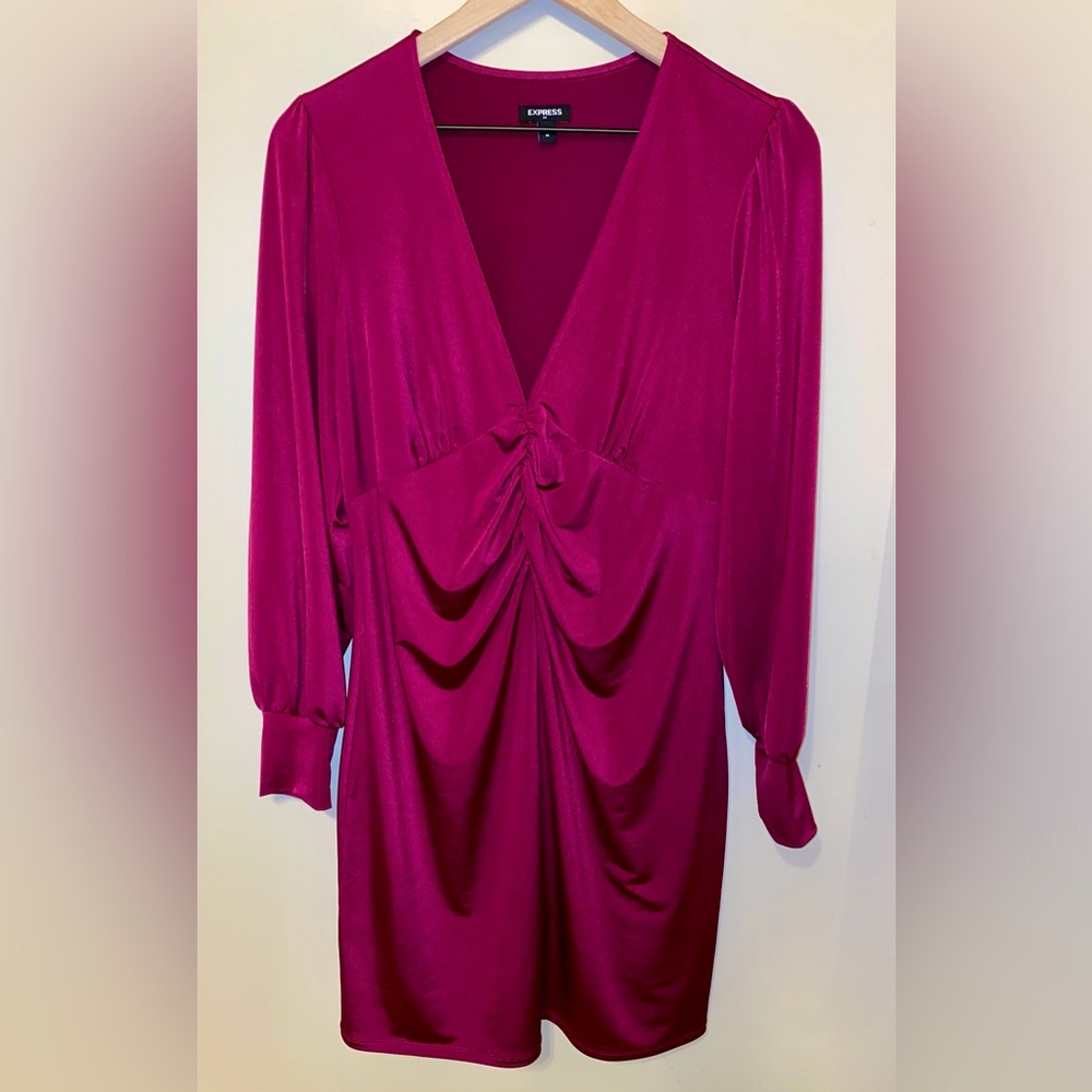 Express Deep Magenta Cocktail Dress